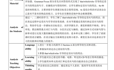 Unit9SectionA(GrammarFocus-4c)_最新人教版英语九年级全册_新更新初中英语9全_新修订版英语9全一册教案课件-新修订版，第二单元有改动_核心素养教案