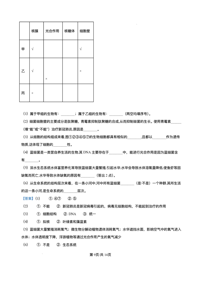 河南省信阳市浉河区信阳高级中学(北湖校区)2025-2026学年高一上学期9月月考生物试题含答案_2025年10月高一试卷_251008河南省信阳市浉河区信阳高级中学2025-2026学年高一上学期9月月考