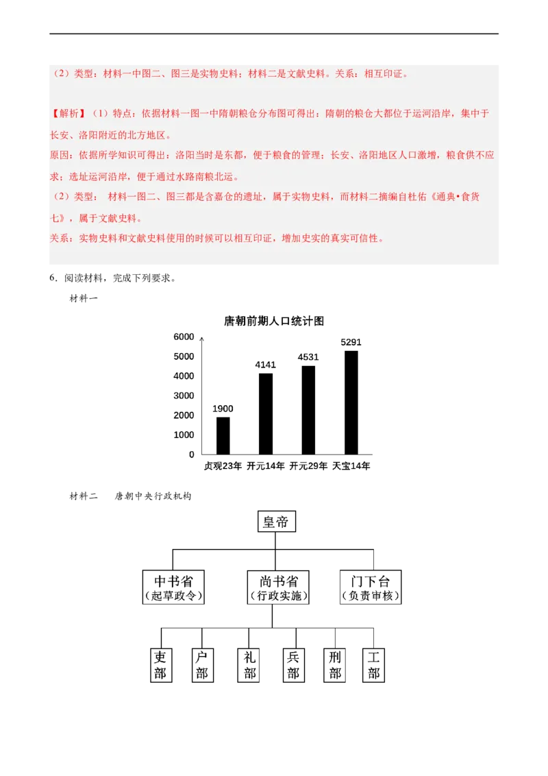 七年级历史下学期期中复习&middot;历史材料解析题专项50练（解析版）_新版初中_最新历史七年级下册_2025秋季新版初中历史课件教案_05.历史7下-试题_专题训练