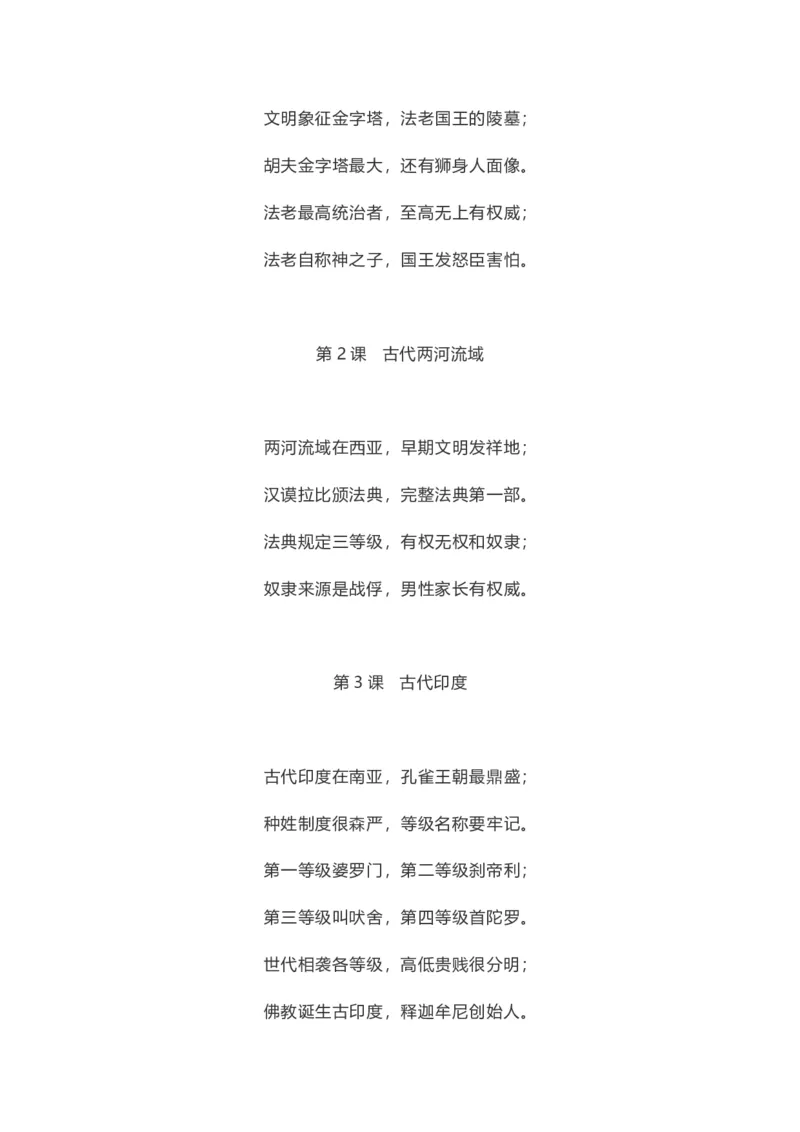 初中历史全年级每课重点知识记忆口诀_《初中全科目知识点汇总》_初中历史知识点汇总