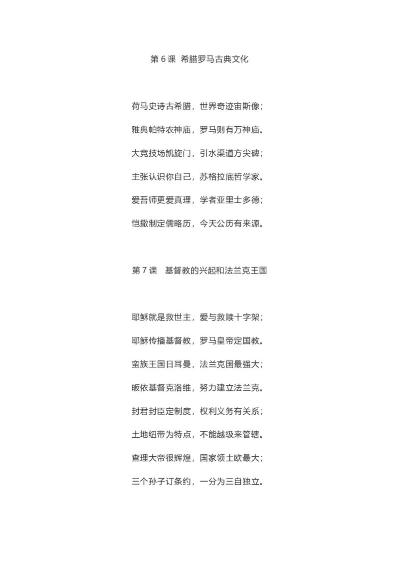 初中历史全年级每课重点知识记忆口诀_《初中全科目知识点汇总》_初中历史知识点汇总