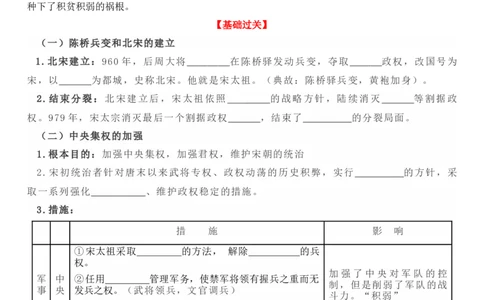2.8北宋的政治导学案2024-2025学年统编版七年级历史下册_初中_人教初中历史新七下_2025春人教七下历史课件+教案+分层作业+导学案_导学案