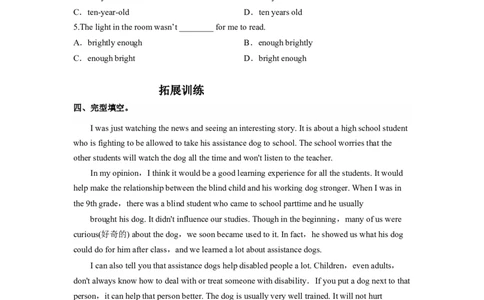 Unit7第6课时(SectionB3a-selfcheck)（分层作业-试题版）_最新人教版英语九年级全册_旧版可参考_01.英语9全一册-新课标PPT课件+教案+学案+作业第1套_分层作业