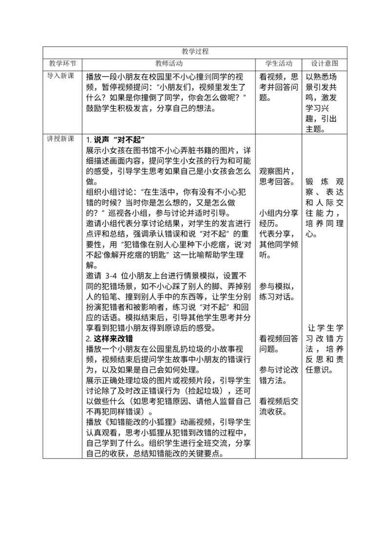 核心素养1.3错了就要改第一课时_A493小学道法_人教版小学道德与法治教学资源包_人教版小学道德与法治（新教材123年级）(2025秋新版)_1年级下册（25春）_PPT课件+教案