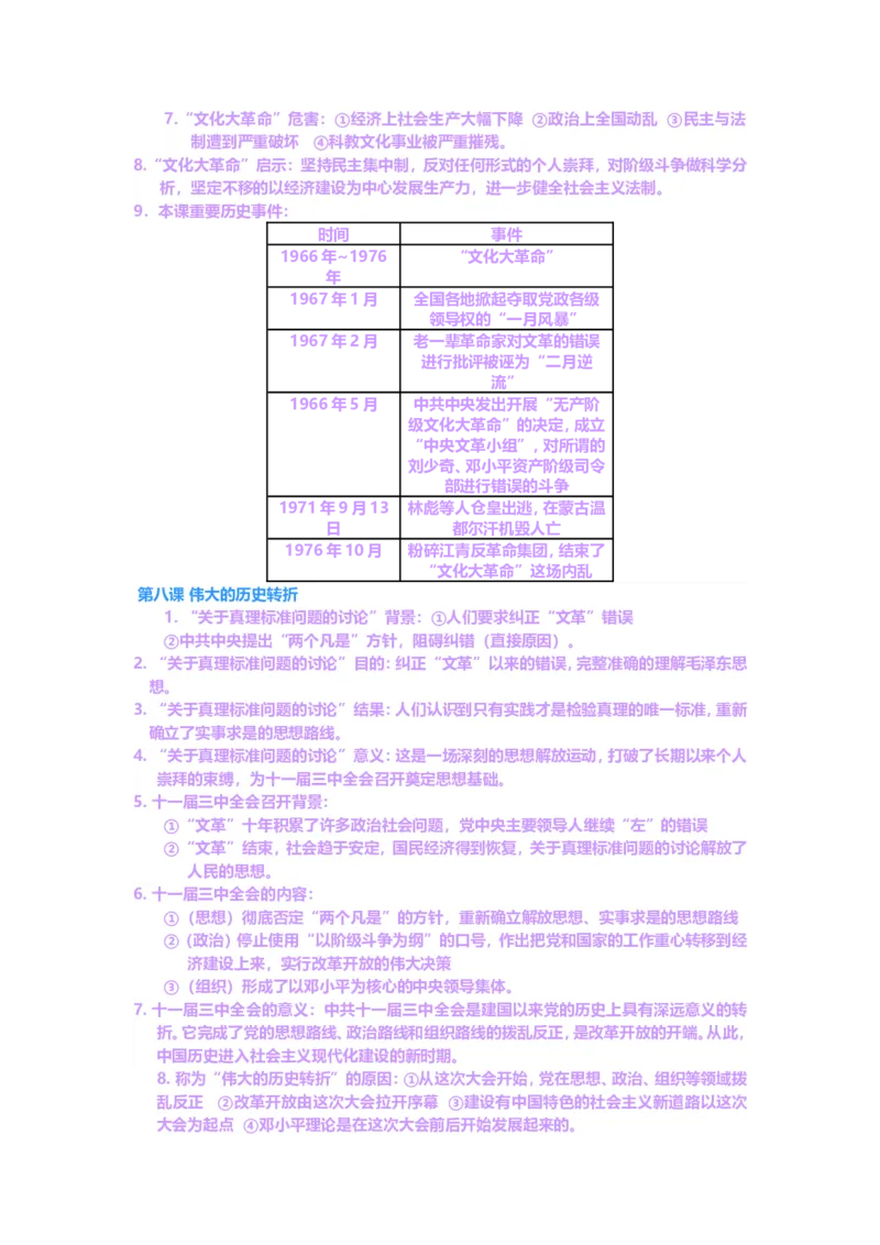 人教版八年级历史下册知识点(全套)_初中_人教版初中历史新八下_5.知识点+复习资料（多套）_人教版八年级历史下册期末知识考点复习资料课件打包