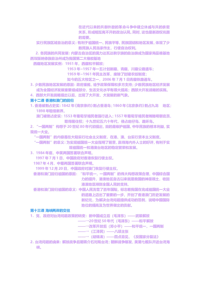 人教版八年级历史下册知识点(全套)_初中_人教版初中历史新八下_5.知识点+复习资料（多套）_人教版八年级历史下册期末知识考点复习资料课件打包