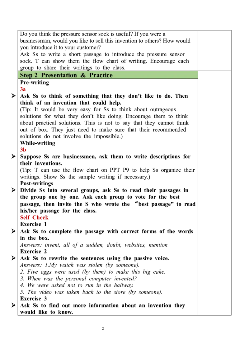 Unit6SectionB（3a-SelfCheck）教案_最新人教版英语九年级全册_新更新初中英语9全_05教案（多套）_分课时教案全英_Unit6