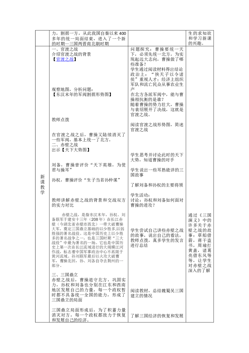 人教部编版历史七年级上：全册互动教案（66页，Word表格版）_初中_人教版初中历史新七上_2.教案+学案（多套）_1全册教案