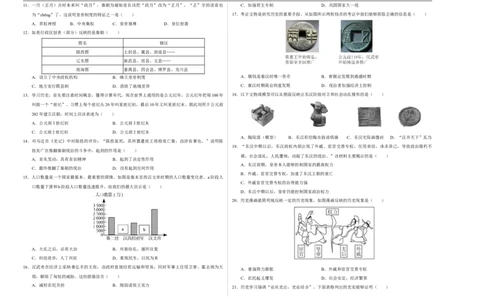 七年级历史第三次月考卷02（考试版A3）测试范围：1~15课（024）_新版初中_最新历史七年级上册_12七上历史习题试卷_月考试卷（赠送）