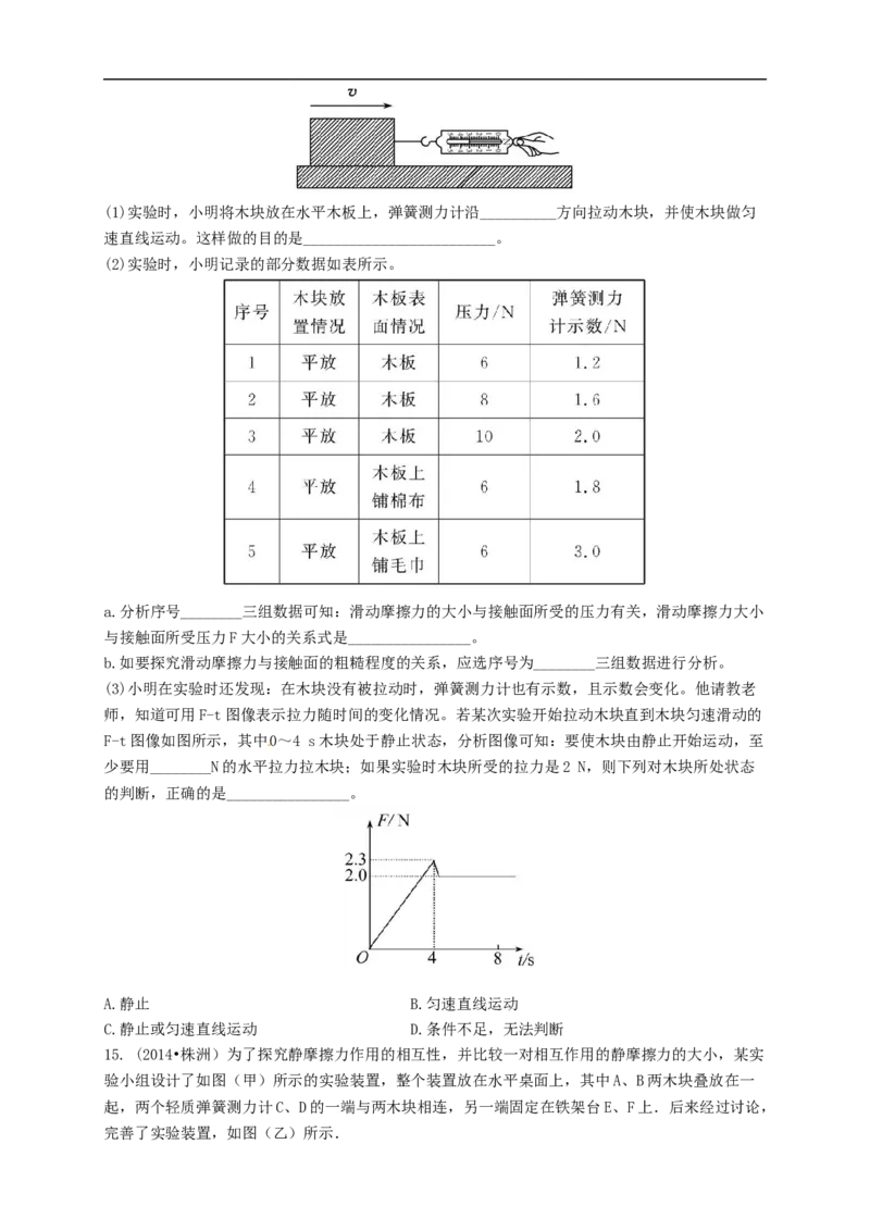 初中物理同步讲义8年级第20讲：摩擦力（教师版）_初物_人教版初中物理初二三同步讲义习题练习八九年级电子资料word素材_20250116_181533_最新人教版初中物理初二下册