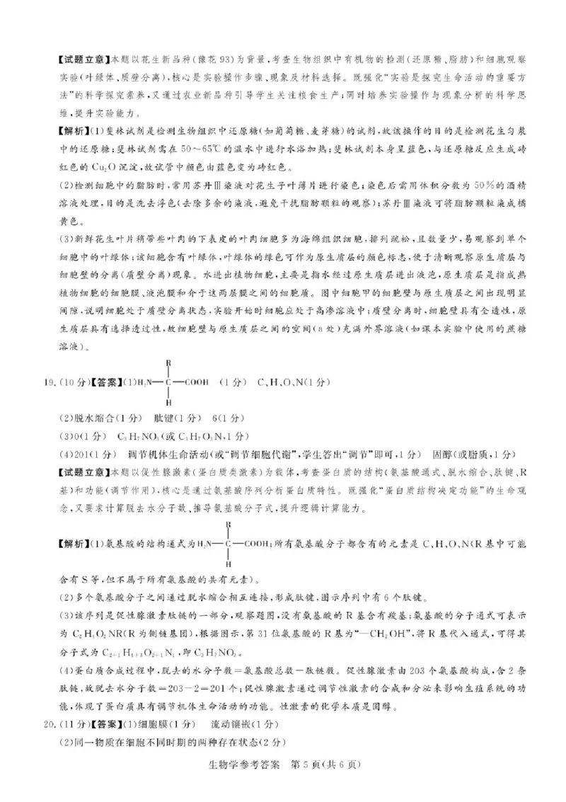 河南省湘豫名校联考2025-2026学年高一上学期12月月考生物试题含答案_2025年12月高一试卷_251219湘豫名校联考2025-2026学年高一(上)12月阶段性质量检测（全）