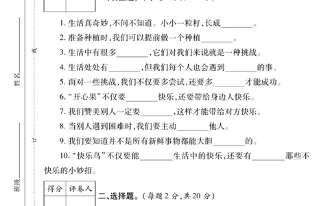 核心素养卷2年级下册_A493小学道法_人教版小学道德与法治教学资源包_道德与法治1-6年级上下册试卷合集_《核心素养卷》1-6上下册_1-6下册