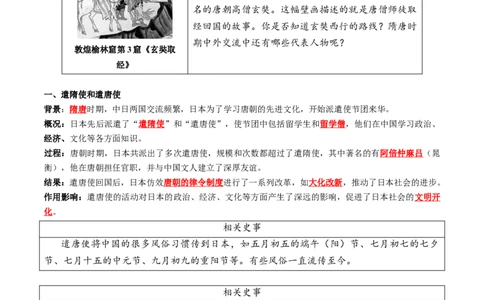 新七下第6课隋唐时期的中外文化交流（解析版）_初中_人教初中历史新七下_2025春七下历史课时脉络+课时练习_第6课隋唐时期的中外文化交流