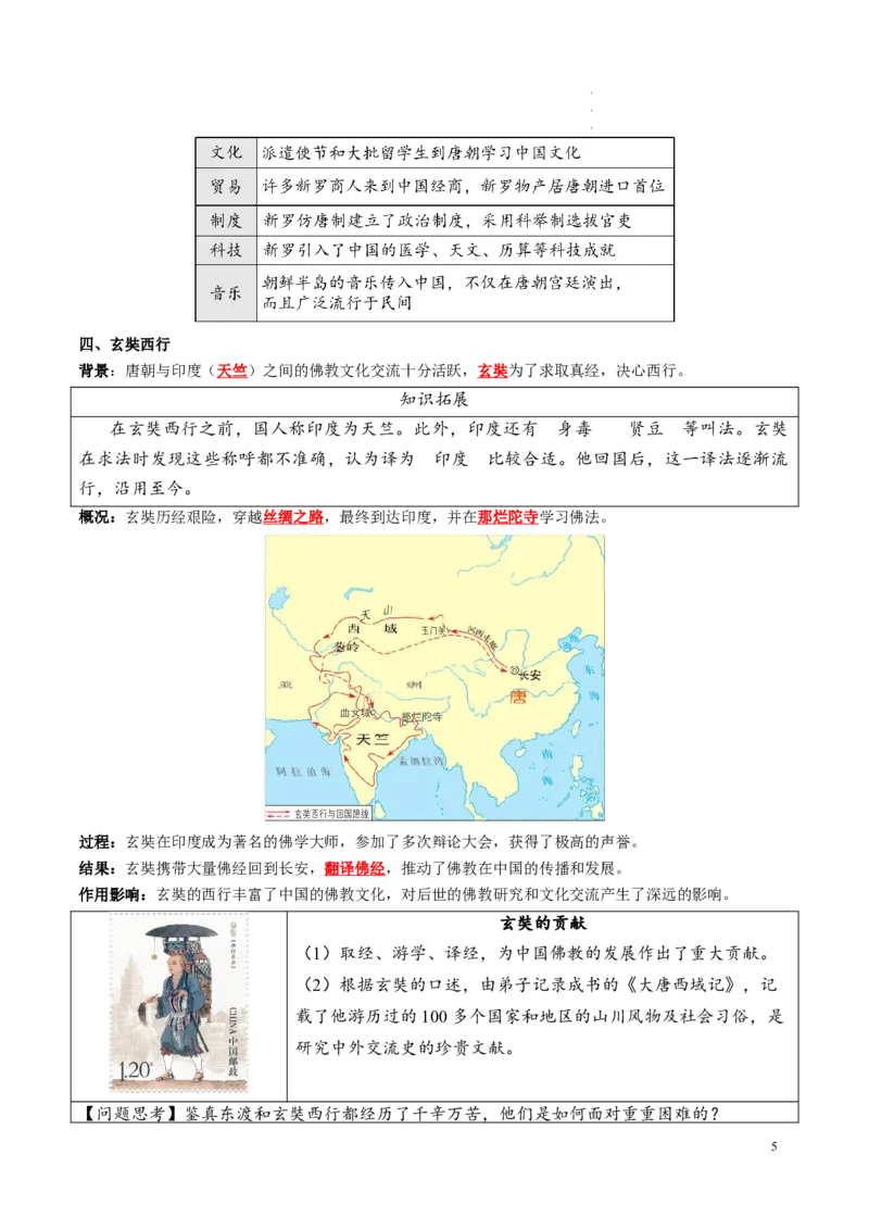 新七下第6课隋唐时期的中外文化交流（解析版）_初中_人教初中历史新七下_2025春七下历史课时脉络+课时练习_第6课隋唐时期的中外文化交流