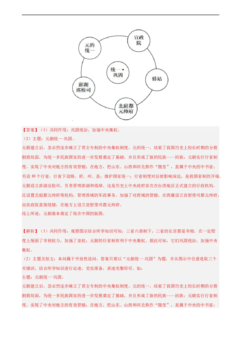 七年级历史下学期期中复习&middot;历史观点论述题专项50练（解析版）_新版初中_最新历史七年级下册_2025秋季新版初中历史课件教案_05.历史7下-试题_专题训练