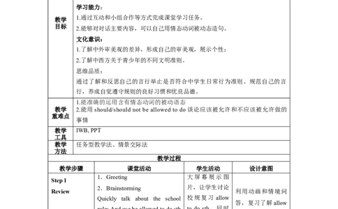 Unit7第3课时(SectionAGF-4c)（教学设计）_最新人教版英语九年级全册_旧版可参考_01.英语9全一册-新课标PPT课件+教案+学案+作业第1套_教案