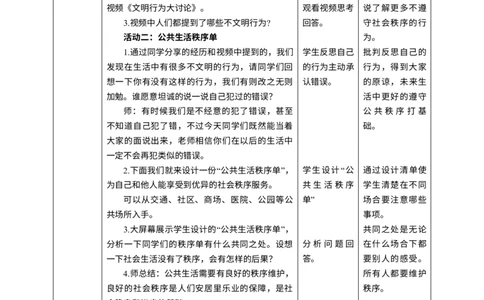 第5课《建立良好的公共秩序》第一课时_A493小学道法_26新五年级道法下册（统编版）_教学教案_教案二