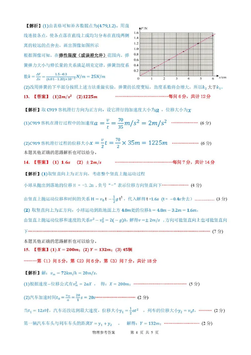 湖北省武汉市部分重点中学2025-2026学年高一上学期10月月考试题物理PDF版含答案_2025年10月高一试卷_251027湖北省武汉市部分重点中学2025-2026学年高一上学期10月月考试题（全）