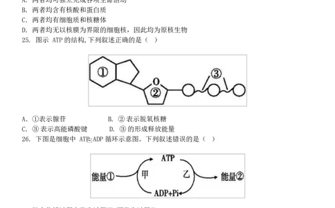 浙江省嘉兴市八校联盟2025-2026学年高一上学期期中考试生物Word版含答案_2025年11月高一试卷_251109浙江省嘉兴市八校联盟2025-2026学年高一上学期期中考试（全）