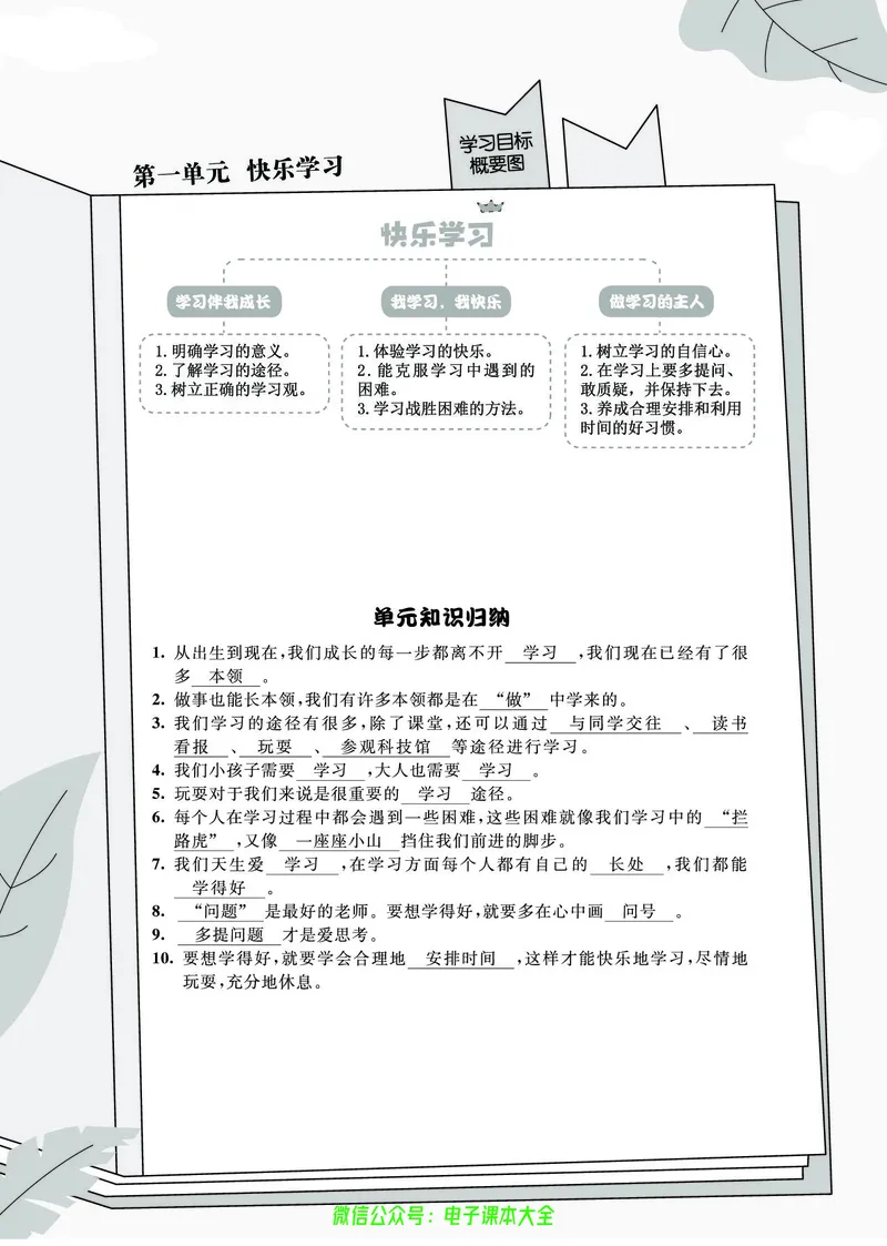 道法3a_A493小学道法_人教版小学道德与法治教学资源包_小学道法（预习复习资料大礼包）_《七彩同步训练》