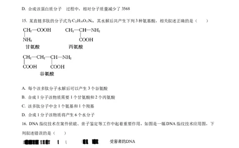 湖北省荆州中学2025-2026学年高一上学期10月月考生物试卷（原卷版）_2025年11月高一试卷_251107湖北省荆州市荆州中学2025-2026学年高一上学期10月月考