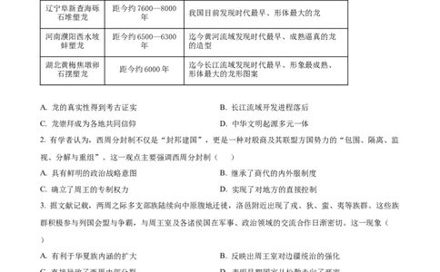 湖北省十堰市郧阳中学2025-2026学年高一上学期10月月考历史试题（原卷版）_2025年11月高一试卷_251112湖北省十堰市郧阳中学2025-2026学年高一上学期期中考试（全）