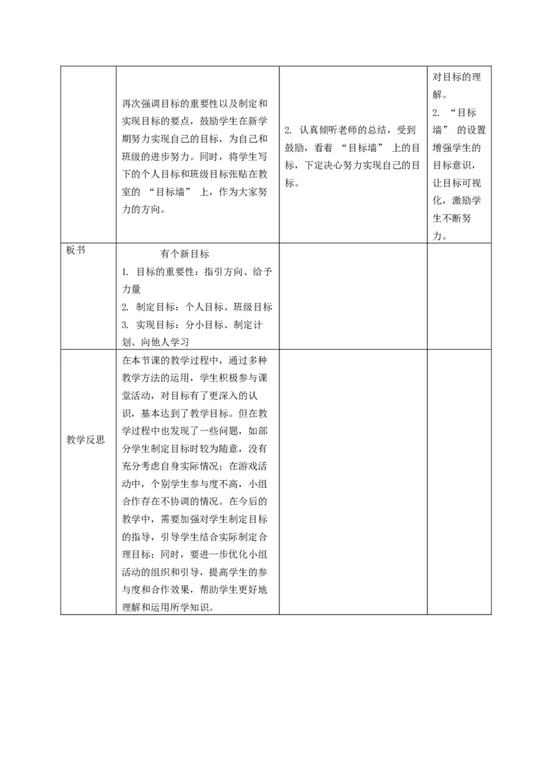 第1课《有个新目标》教学设计_A493小学道法_人教版小学道德与法治教学资源包_人教版小学道德与法治（新教材123年级）(2025秋新版)_1年级下册（25春）_教学设计