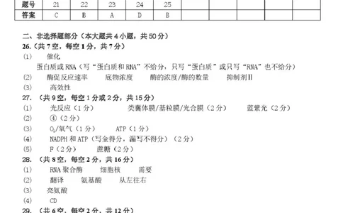 浙江省温州新力量联盟2024-2025学年高一下学期4月期中联考生物答案（图片版）_2025年05月试卷_0519浙江省温州新力量联盟2024-2025学年高一下学期4月期中联考试题