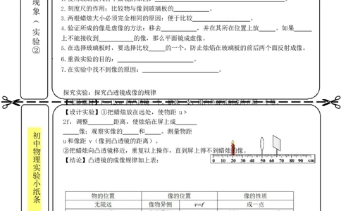实验小纸条31个必考_初物_2024全新设计物理八九年级全册每日默写打卡和实验小纸条电子版资料_初中物理每日默写卡＋实验小纸条