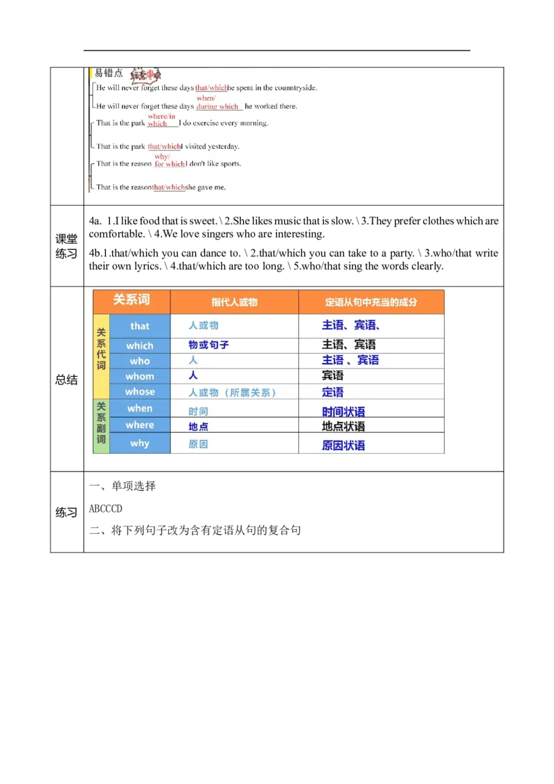 Unit9第3课时(SectionAGrammarFocus)（导学案）_最新人教版英语九年级全册_旧版可参考_01.英语9全一册-新课标PPT课件+教案+学案+作业第1套_导学案