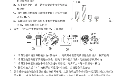 湖北省荆州市沙市中学2025-2026学年高一上学期11月期中生物试题_2025年12月高一试卷_251201湖北省荆州市沙市中学2025-2026学年高一上学期11月期中（全）