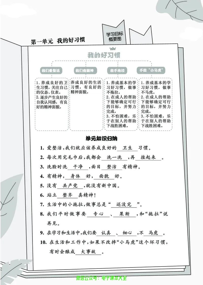道法1b_A493小学道法_人教版小学道德与法治教学资源包_小学道法（预习复习资料大礼包）_《七彩同步训练》