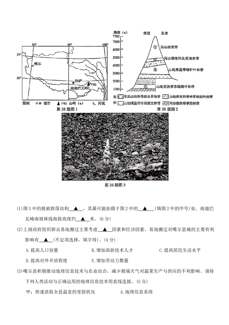 浙江省温州市2025-2026年高一上地理期末试卷_2026年02月高一试卷_260208浙江省温州市2025-2026学年高一上学期期末（A卷+B卷）（全）_浙江省温州市2025-2026学年高一上学期期末试题A卷