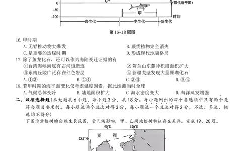 浙江省温州市2025-2026年高一上地理期末试卷_2026年02月高一试卷_260208浙江省温州市2025-2026学年高一上学期期末（A卷+B卷）（全）_浙江省温州市2025-2026学年高一上学期期末试题A卷