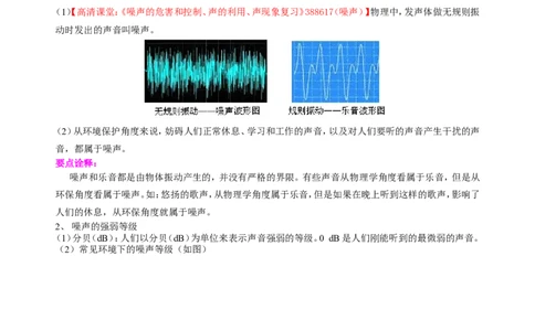 声的利用噪声的危害和控制（基础）知识讲解_初物_1初中物理_北京四中内部教案初二物理_声的利用噪声的危害和控制(基础)