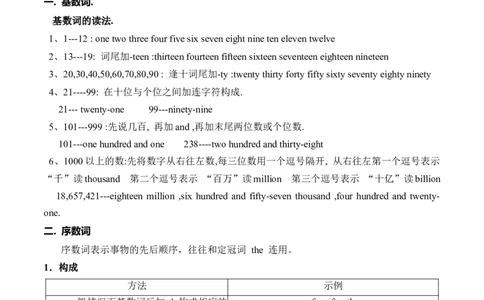 专题05序数词精讲精练（原卷版）_最新人教版英语七年级下册_七下英语2025版_2024-2025学年七年级英语上学期期末考点大串讲（人教版2024）