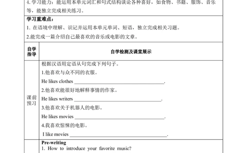 Unit9第6课时(SectionB3a-SelfCheck)（导学案）_最新人教版英语九年级全册_旧版可参考_01.英语9全一册-新课标PPT课件+教案+学案+作业第1套_导学案