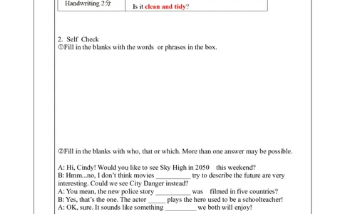 Unit9第6课时(SectionB3a-SelfCheck)（导学案）_最新人教版英语九年级全册_旧版可参考_01.英语9全一册-新课标PPT课件+教案+学案+作业第1套_导学案