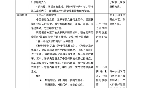 第3课《弘扬优秀家风》第一课时_A493小学道法_26新五年级道法下册（统编版）_教学教案_教案二