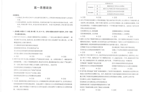 海南省部分学校2025-2026学年高一上学期1月期末考试政治试题_2026年01月高一试卷_260126海南省天一大联考2025-2026学年高一上学期1月期末联考