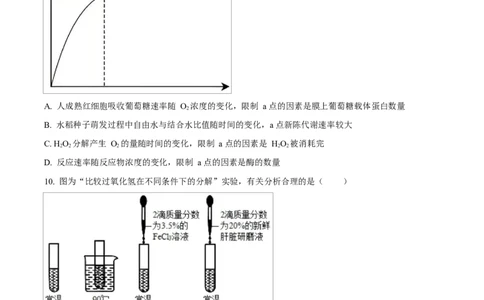 湖北省十堰市六县市区一中教联体学校2024-2025学年高一下学期3月月考生物试题（原卷版）_2025年04月试卷_0415湖北省十堰市六县市一中教联体2024-2025学年高一下学期3月联考