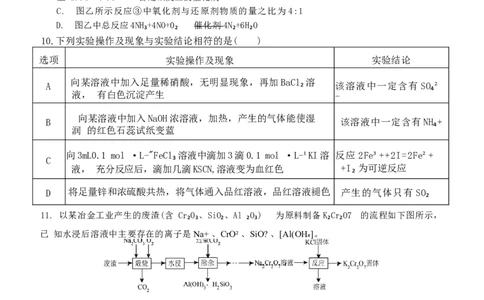湖北省武汉市部分省级示范高中2024-2025学年高一下学期期中测试化学试卷（图片版）_2025年05月试卷_0513湖北省武汉市部分省级示范高中2024-2025学年高一下学期4月期中测试