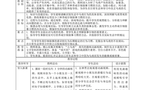 第2课《做事要仔细》教学设计_A493小学道法_人教版小学道德与法治教学资源包_人教版小学道德与法治（新教材123年级）(2025秋新版)_1年级下册（25春）_教学设计