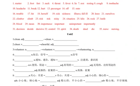 专题01重点词汇及拓展（知识串讲+真题过关）-八年级英语下（人教版）（教师版）_最新人教版英语八年级下册_旧版（有参考价值）_版本二_八年级英语下册（人教版）_期中+期末