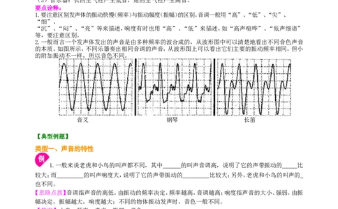 声音的特性（提高）知识讲解_初物_人教版初中物理初二三教案讲义专项练习八九年级电子版word资料_最新人教版初中物理初二上册_赠送：人教版初中物理讲义8上基础+提高