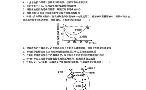 湖南省长沙市雅礼中学2025-2026学年高一上学期期末考试生物试卷（PDF版，含答案）_2026年02月高一试卷_260207湖南省长沙市雅礼中学2025-2026学年高一上学期期末考试