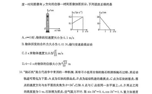 物理2025-03-1216.50_2025年03月试卷_0318河北省沧州市四县联考2024-2025学年高一下学期3月月考_河北省沧州市三县联考2024-2025学年高一下学期3月月考物理试题（PDF版，含解析）