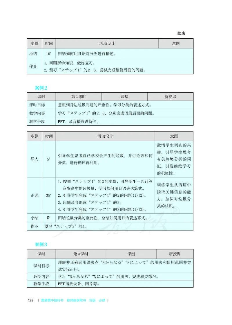 日语必修（第二册）教师用书_电子课本_高中教学用书_2019新人教版