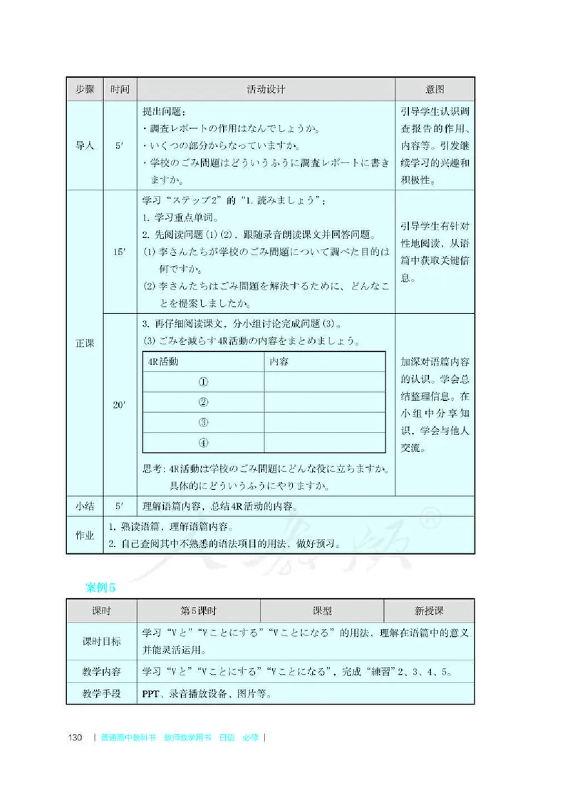 日语必修（第二册）教师用书_电子课本_高中教学用书_2019新人教版