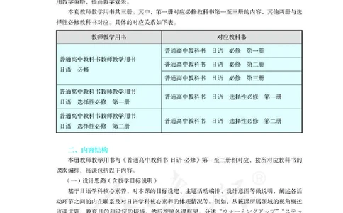 日语必修（第二册）教师用书_电子课本_高中教学用书_2019新人教版